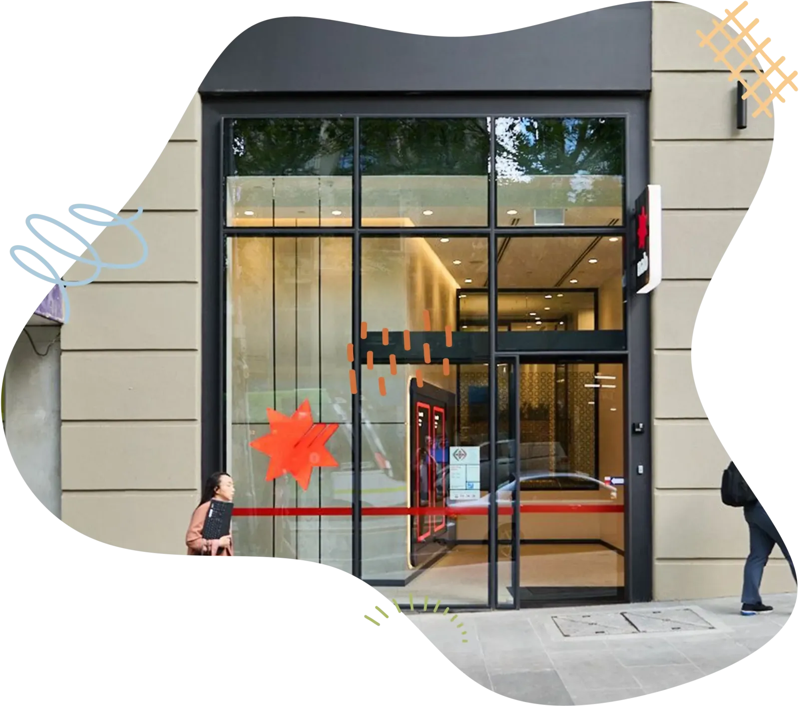 Retail interior with commercial carpet